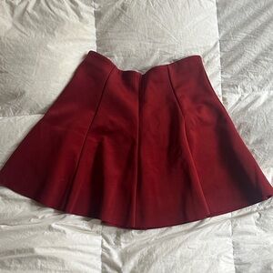 Zara Deep Red Circle Skirt